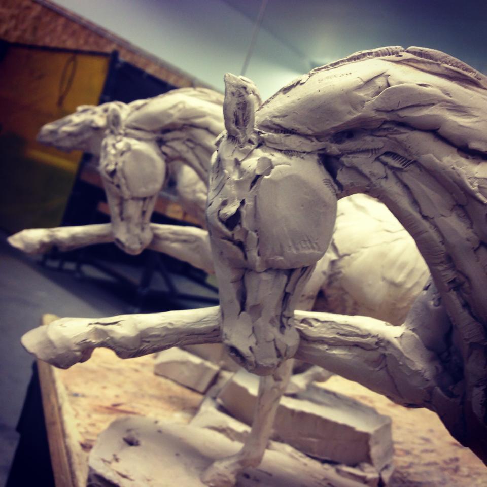 Stephanie Revennaugh – sculpture horse / In progress