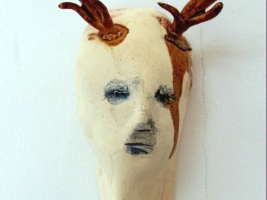 Claire Palfreyman – sculptures – Antler Mask II