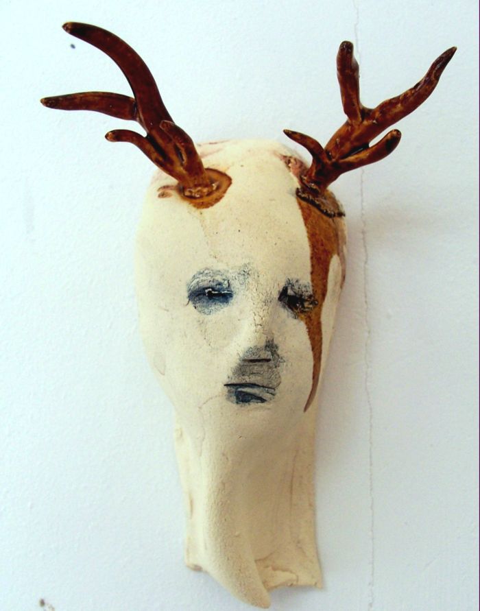 Claire Palfreyman – sculptures – Antler Mask II