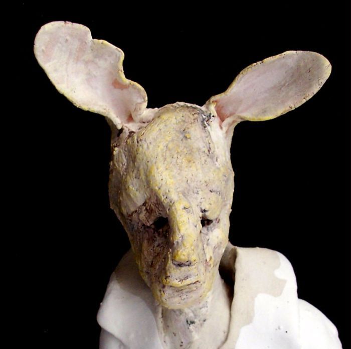 Claire Palfreyman – sculptures – Yellow Rabbit Boy