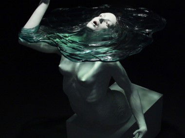 Cameron Stalheim – sculpture -Currents – 2013 Aqua Resin, Urethane Resin, Steel, Wood, Acrylic