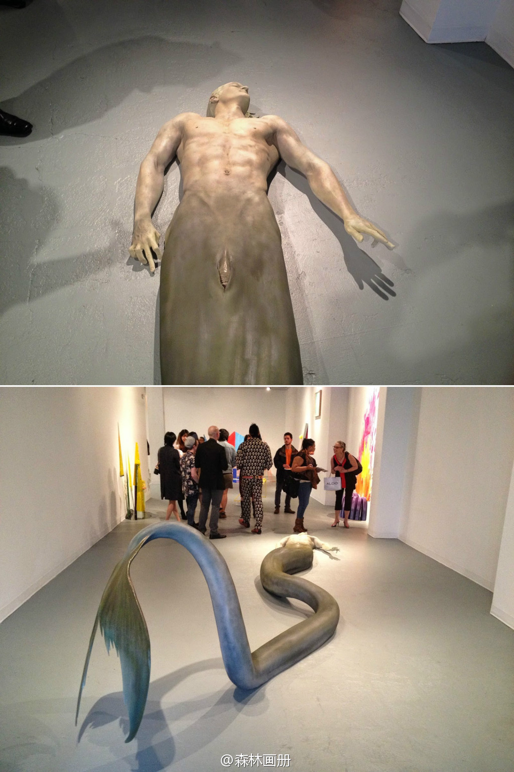 Cameron Stalheim – sculpture Merman – Donors, Plastic, Foam, Steel, Acrylic