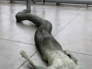 Cameron Stalheim – sculpture Merman – Donors, Plastic, Foam, Steel, Acrylic