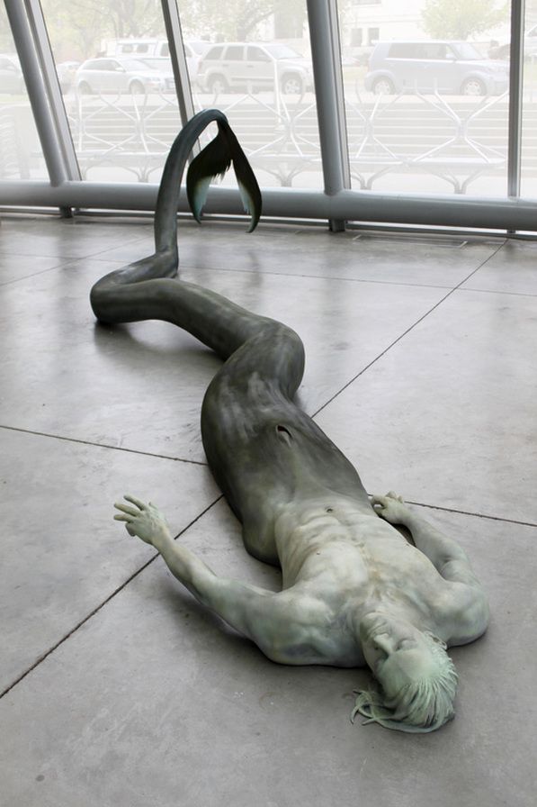 Cameron Stalheim – sculpture Merman – Donors, Plastic, Foam, Steel, Acrylic