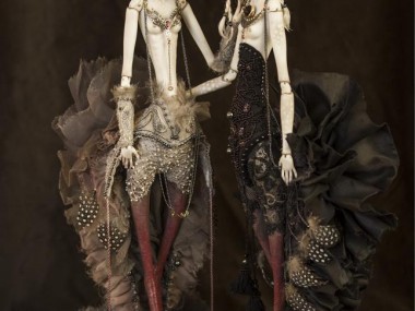 Dorote Zaukaite – Black Siren dolls mixed media