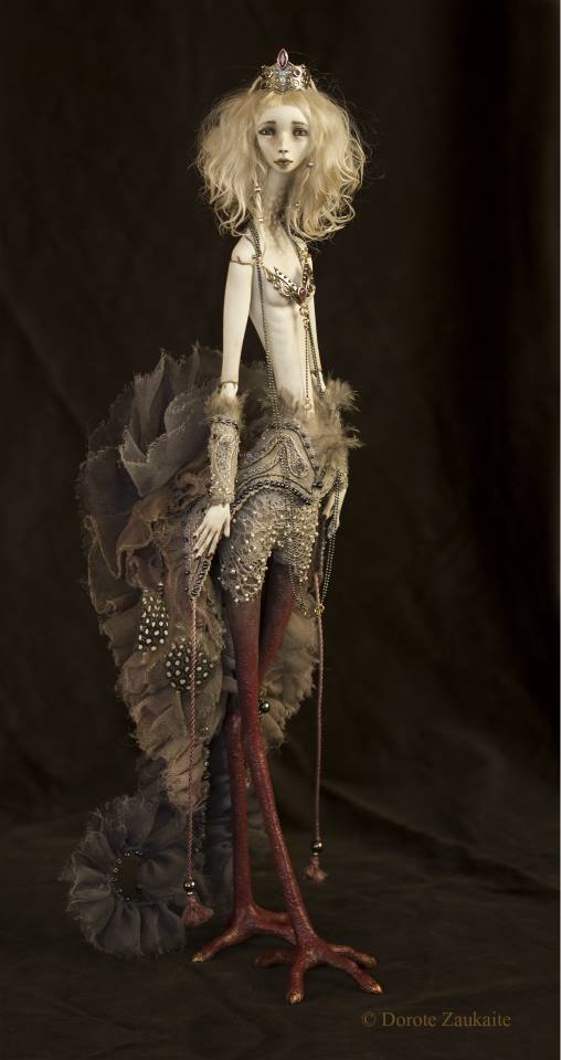 Dorote Zaukaite – Grey Siren dolls mixed media