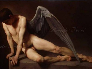 Roberto Ferri – AMORE PIANGE SULLA TOMBA DI PSICHE