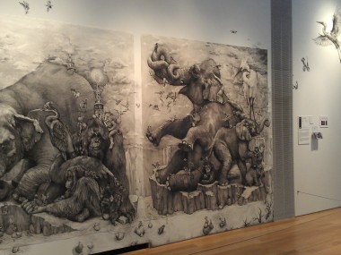 Adonna Khare Artist – Mural Fresque Elephants