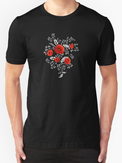 Poppy coquelicot graphic tee-shirt