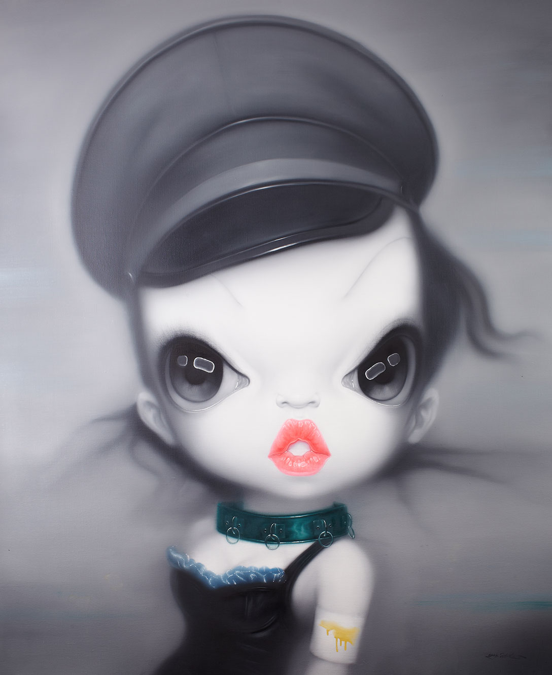 Wang Zhijie – little girl – 180×150 – oil on canvas