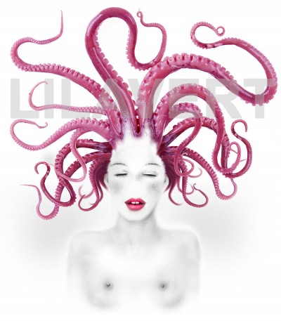 Digitale illustration – « Sense » octopus, lolita – ©LilaVert