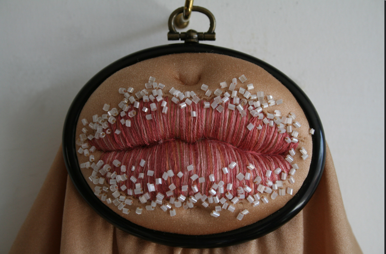 Sally Hewett – textile sculptures – sugar lips