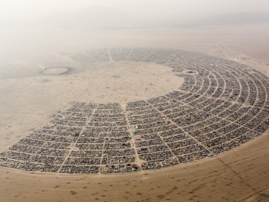 Aerial View Burning Man 2014 During Embrace Burn ©DUNCAN RAWLINSON