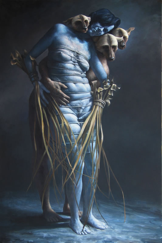 James Guppy – Death and the Maiden – 2010 acrylic on linen 183 x 122 cm