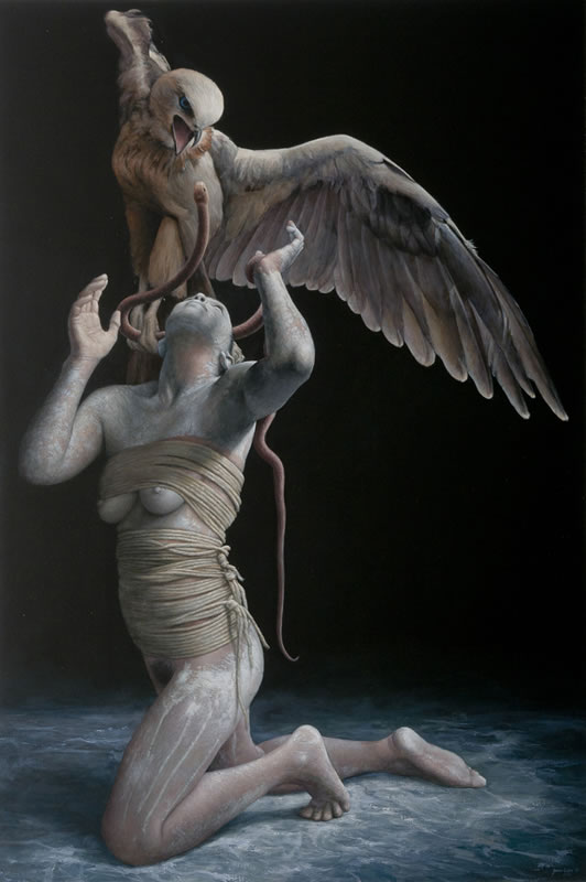 James Guppy – The Offering – 2010 acrylic on linen 137 x 92 cm