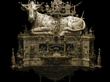 Kris Kuksi – Dharma Bovine – sculpture