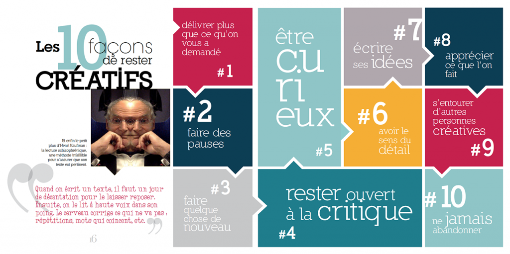 10 facons de rester creatif