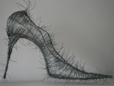 Armelle Blary – chaussure – 2008 sculpture fil de fer