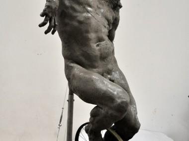 Grzegorz Gwiazda – sculpture cyclist in progress