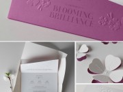 graphisme inspiration invitation - avec decoupe et gaufrage / Die-cut-Emboss