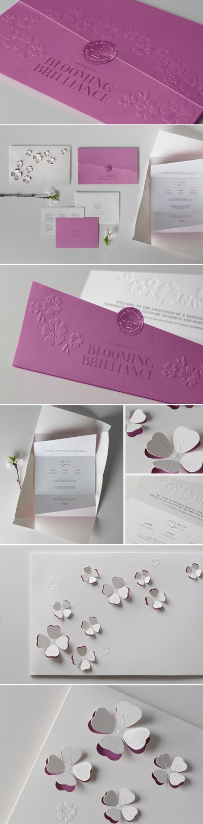 graphisme inspiration invitation - avec decoupe et gaufrage / Die-cut-Emboss