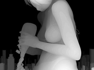 Kazuki Takamatsu – beautiful paintings – city woman