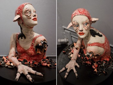 Sarah Louise Davey – Feral – Ceramic sculptures