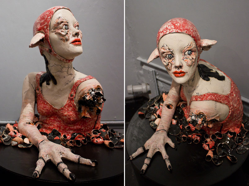 Sarah Louise Davey – Feral – Ceramic sculptures