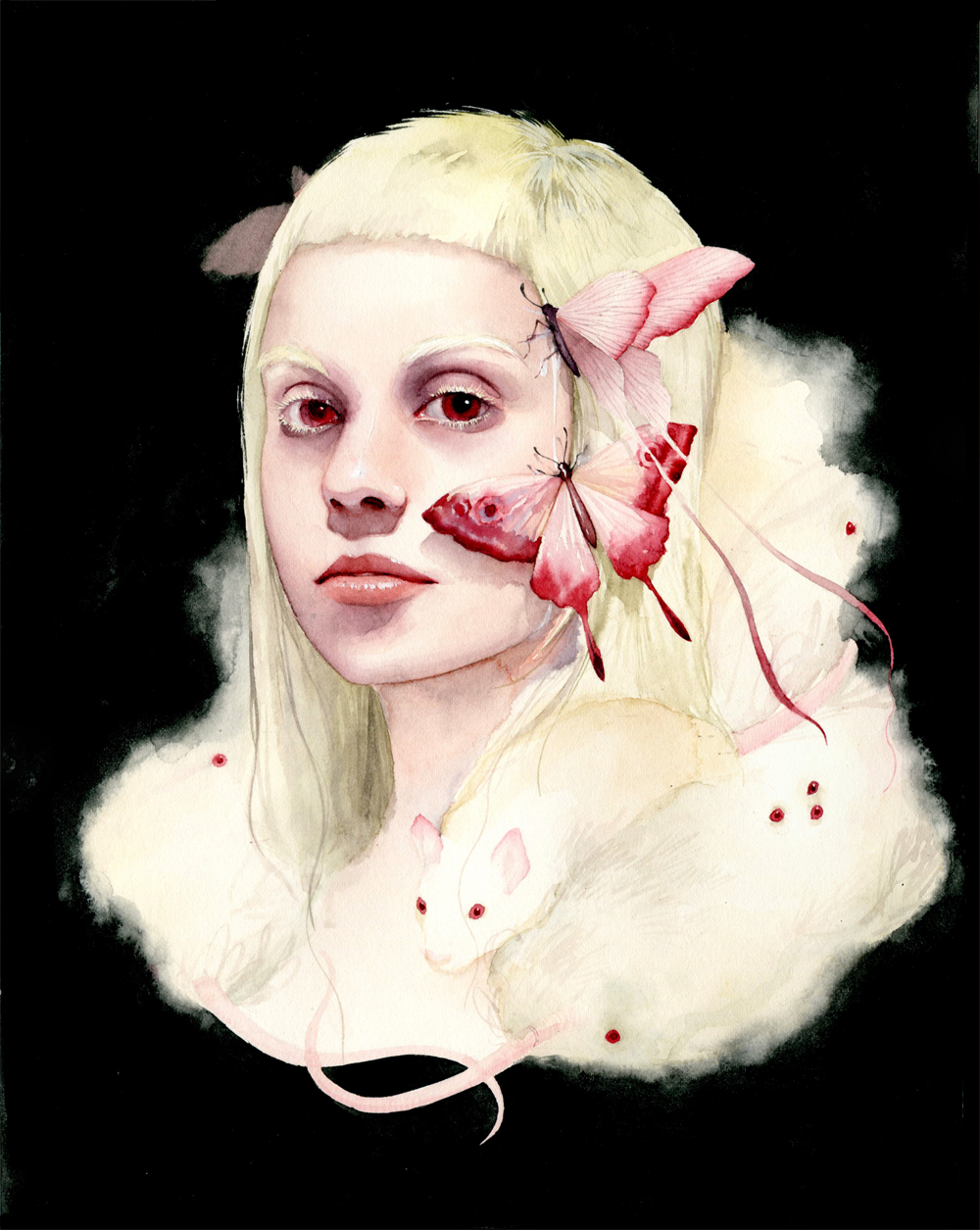 Soey Milk – yolandi visser – Watercolor and gouache on paper