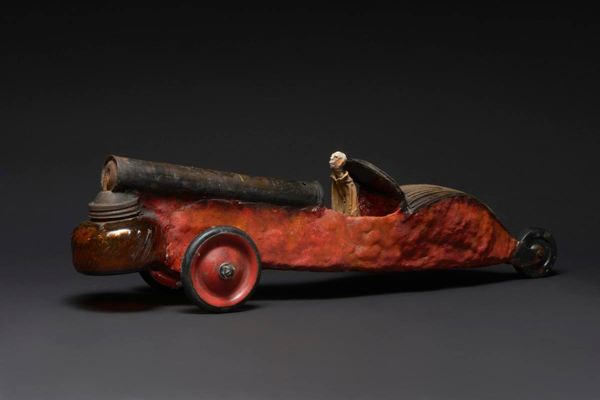 gerard cambon – Sculpture Cabriolet rouge