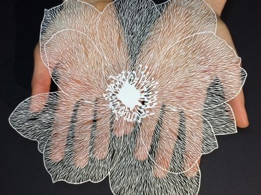 Paper carving artist – Maud White flower