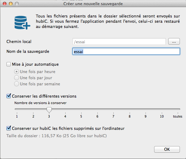 hubiC-dossiers cloud configuration