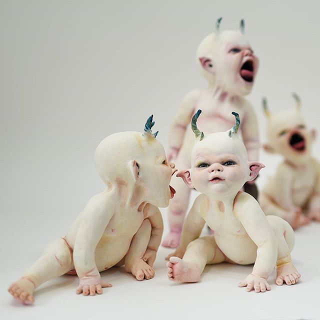 @ronitbaranga’s demon baby sculptures