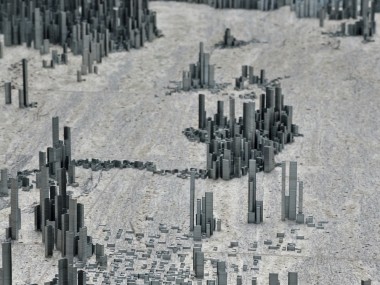 Peter Root – 100,000 staples City installation