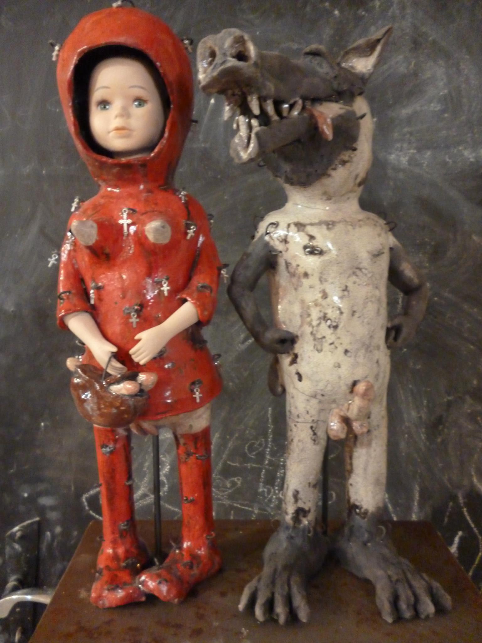Pierre Sgamma – sculptures – le petit chaperon rouge