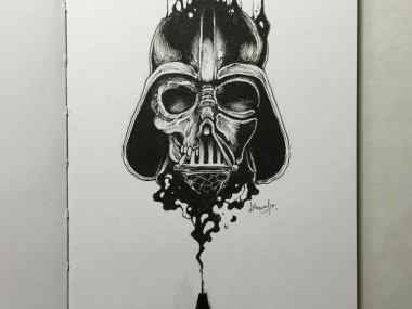 Kerby Rosanes – Sketchy stories illustration Dark vador