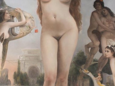 Quim Hereu – The strambotic birth of Venus – oil on canvas