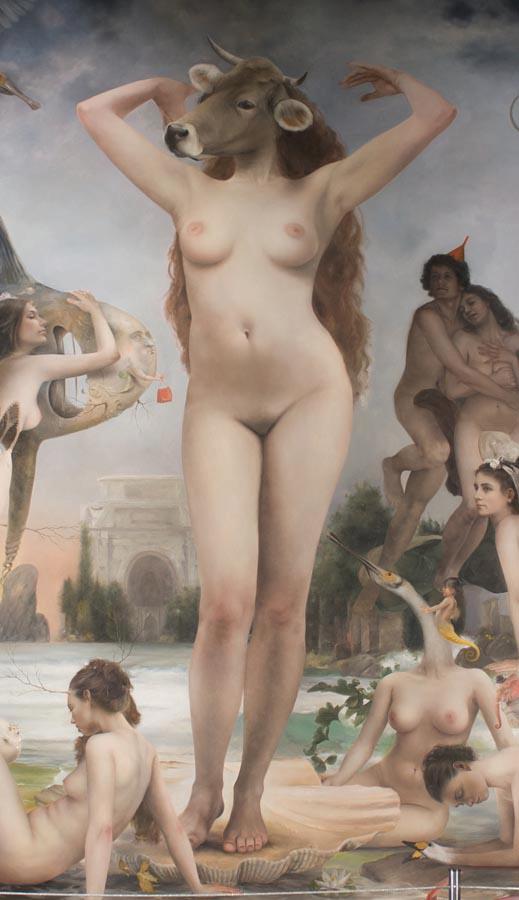 Quim Hereu – The strambotic birth of Venus – oil on canvas