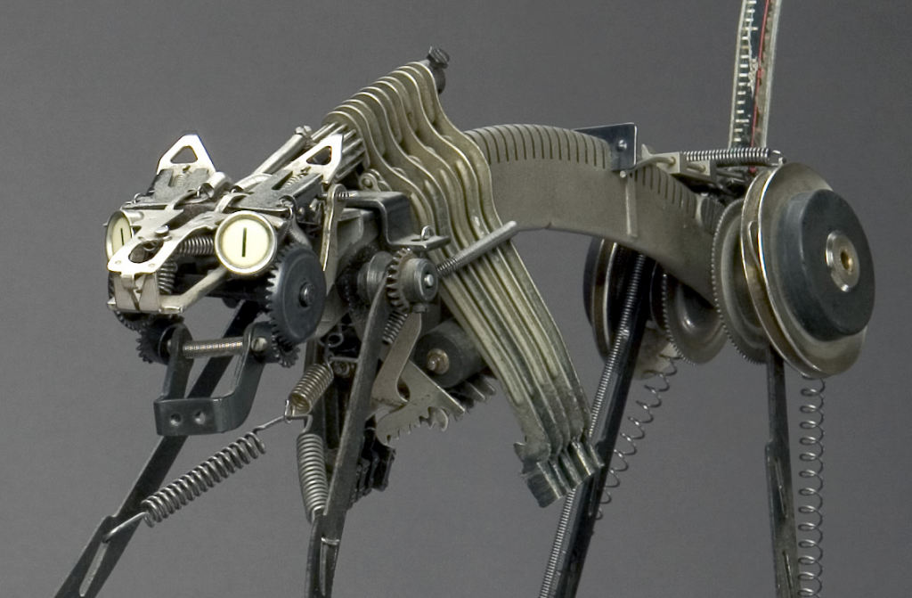 Jeremy Mayer - Typewriter assemblage sculpture - Cat