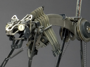 Jeremy Mayer – Typewriter assemblage sculpture – Cat