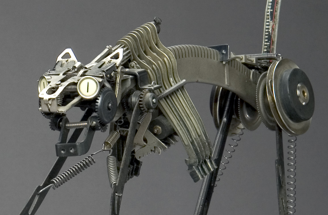 Jeremy Mayer – Typewriter assemblage sculpture – Cat