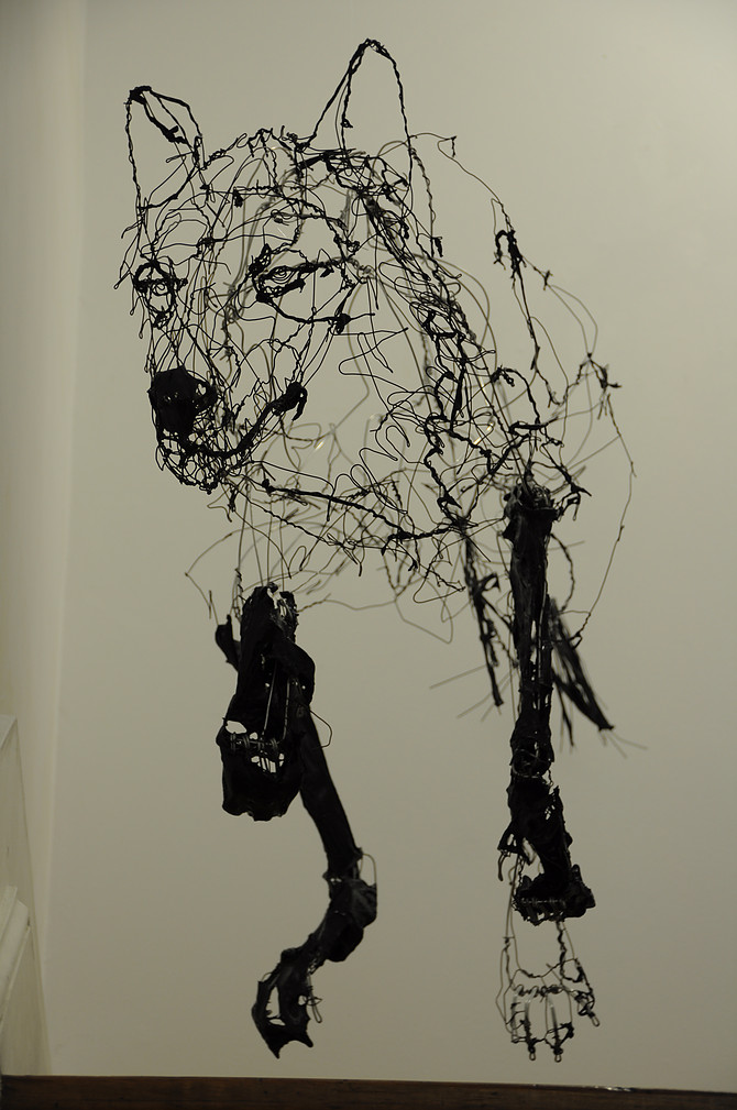 David Oliveira – « Dog » wire sculptures