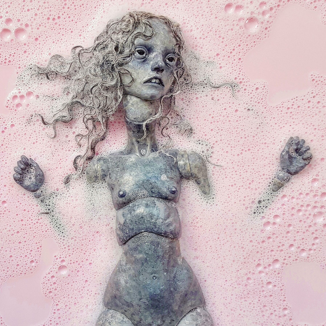 Emilie Steele Art doll’s – Blue – Treat me Pink – Handmade Art Doll