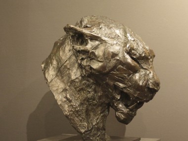 Patrick Villas – Sculptures – Tête de léopard grognant – Bronze – 27 x 17 x 26 cm