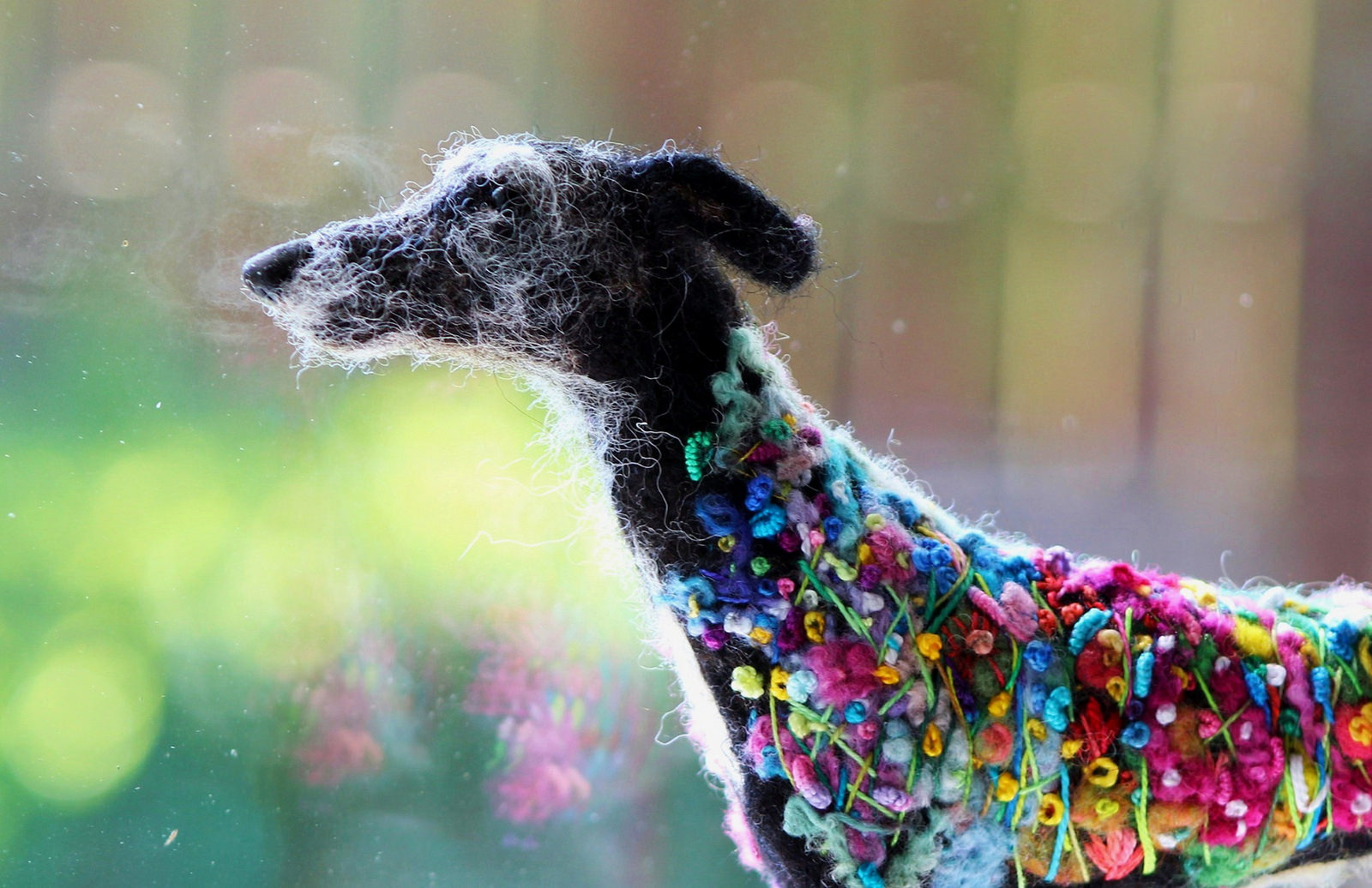 Dee McCracken - wool dog sculpture