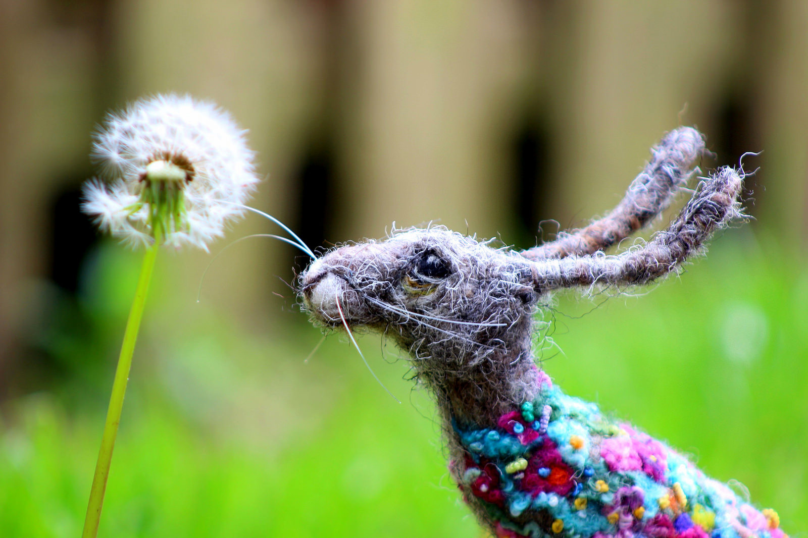 Dee McCracken – wool sculpture – bunny lapin
