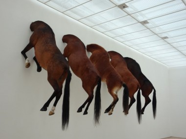 Maurizio Cattelan – horses sculpture