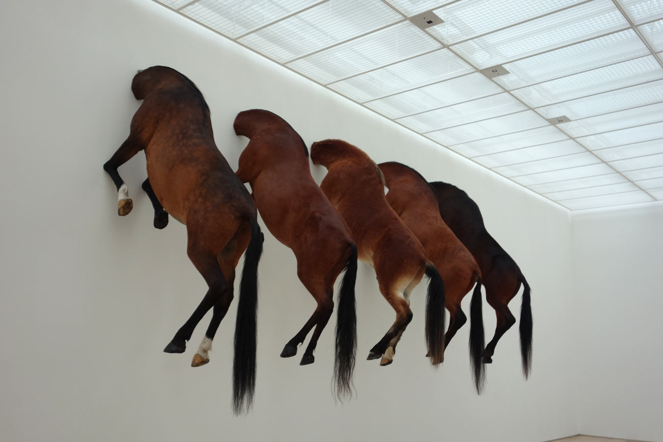 Maurizio Cattelan – horses sculpture