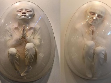 Bahadır Baruter – Sculptures – Fatality Series – Silicon, epoxy, acrylic resin, plexiglas, wood, 110 x 106 x 24 cm, 2015