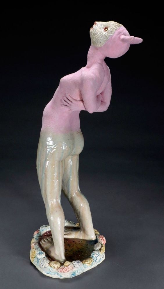 Magda Gluszek – Party’s Over, 2012, stoneware, glaze, flock, resin – Sculpture